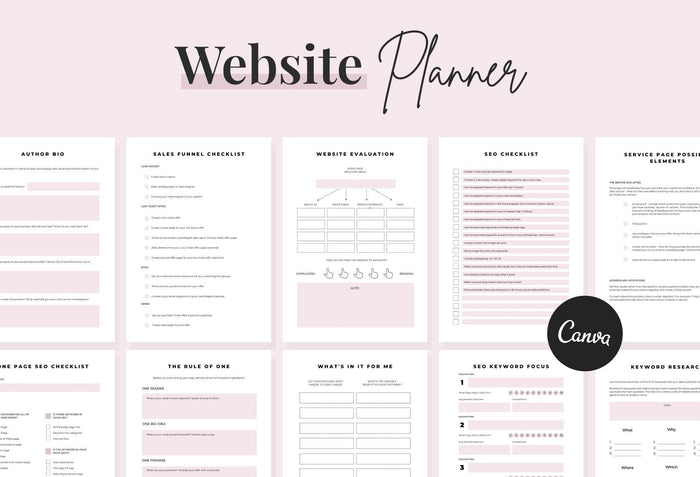 Ladystrategist Website Planner Canva Template instagram canva templates social media templates etsy free canva templates