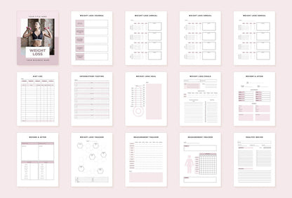 Ladystrategist Weight Loss Planner Canva Template instagram canva templates social media templates etsy free canva templates
