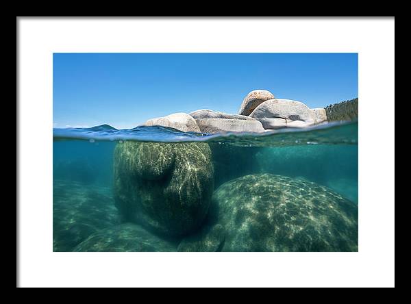 Whale Beach Underwater Split - Framed Print