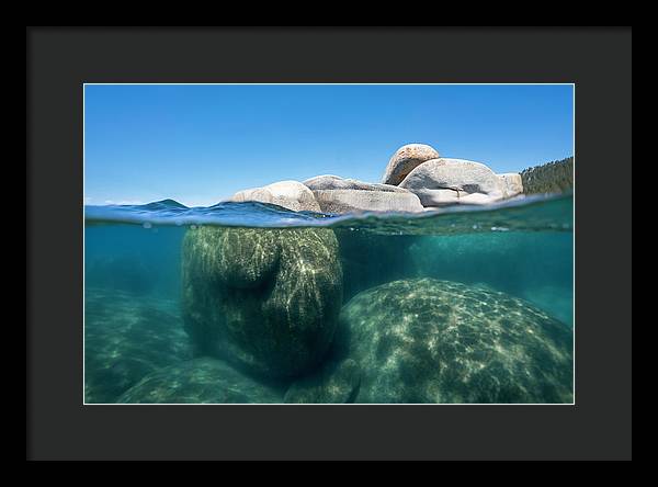 Whale Beach Underwater Split - Framed Print