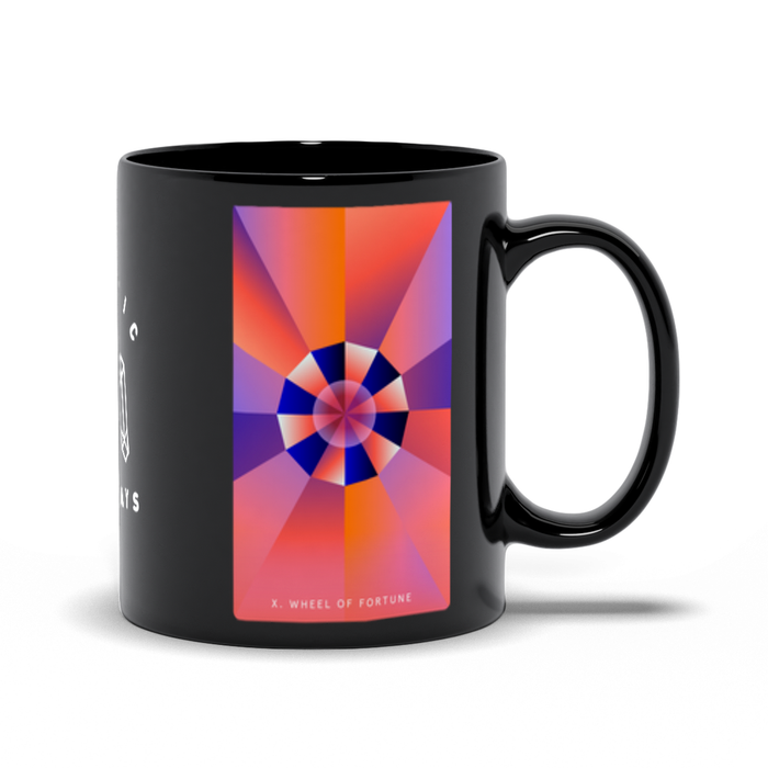 Wheel of Fortune Black Mug