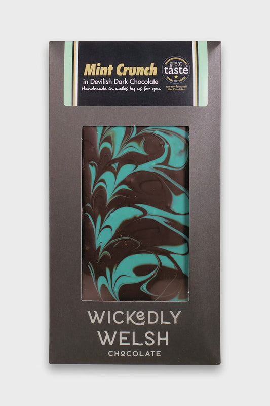 Wickedly Welsh Mint Crunch Dark Chocolate Bar
