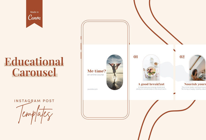 Ladystrategist Willow Educational 6-Page Carousel Canva Template instagram canva templates social media templates etsy free canva templates