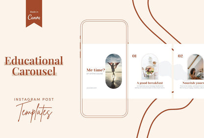 Ladystrategist Willow Educational 6-Page Carousel Canva Template instagram canva templates social media templates etsy free canva templates