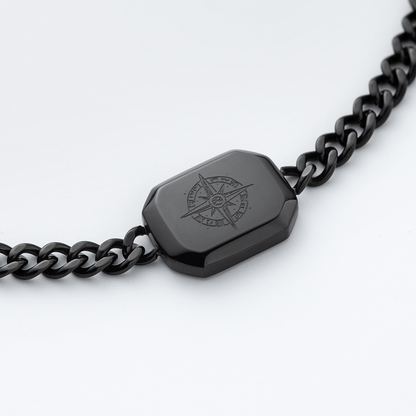 Windrose II Armkette Schwarz
