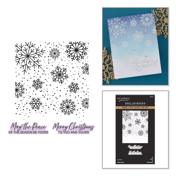 Winter Peace Press + Foil Plate & Die Set by Spellbinders