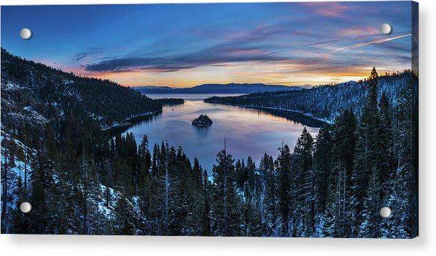 Winters Awakening - Emerald Bay By Brad Scott - Acrylic Print
