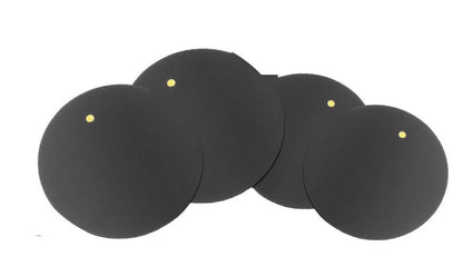 Black 4 Round Plates