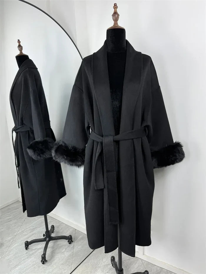 Black Long Overcoat / S(AU 8)