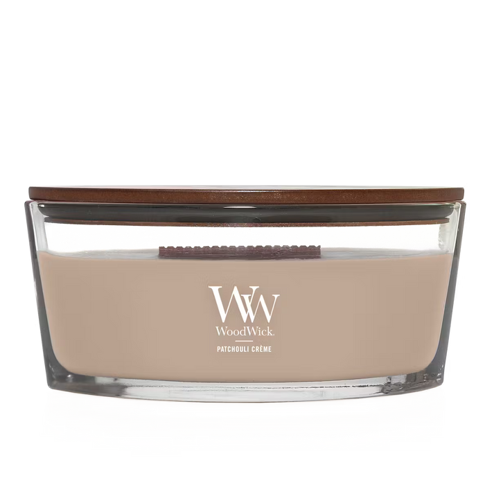 Woodwick Elipse Candle Jar - Patchouli Crème