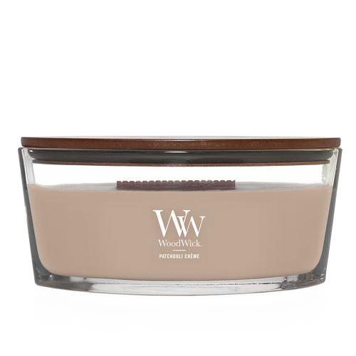 Woodwick Elipse Candle Jar - Patchouli Crème