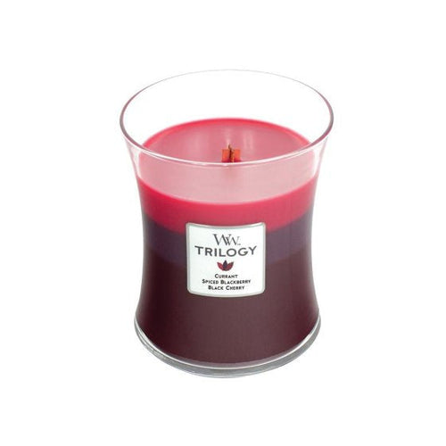 Woodwick Medium Trilogy Candle Jar - Sun Ripened Berries