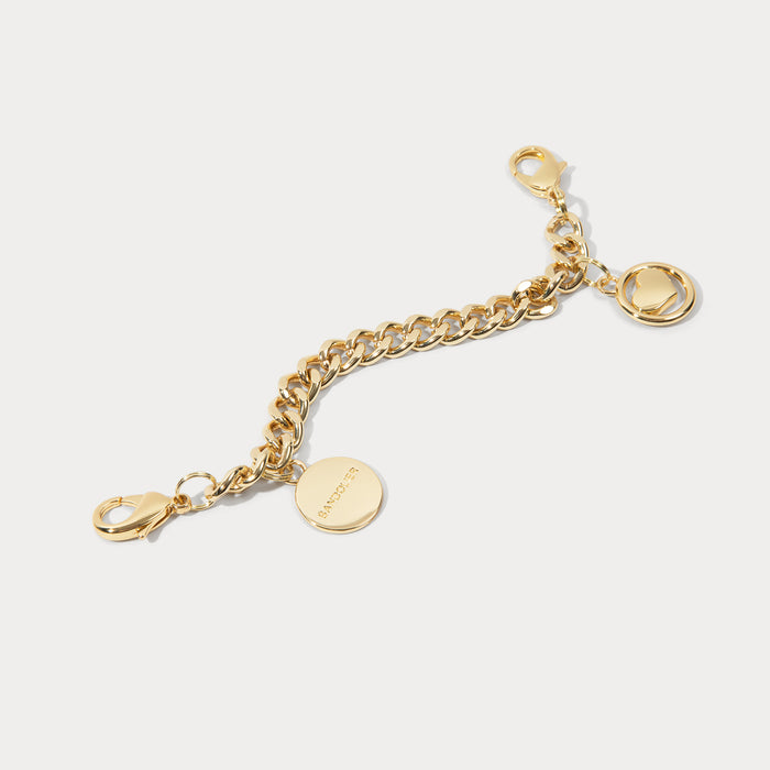 Wristlet Circle Heart Charm - Gold/Gold