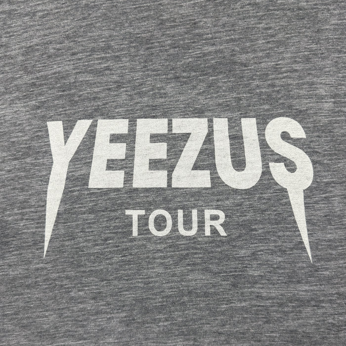 Yeezus Tour 2013 'Black Friday' Logo Tee In Heather Grey