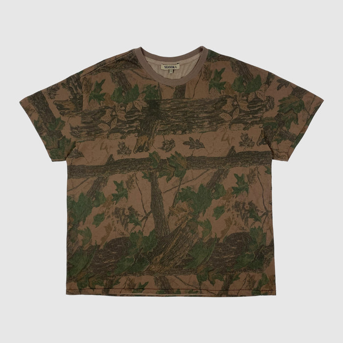 Yeezy Season 4 Boxy Tee In Dark Brown Realtree