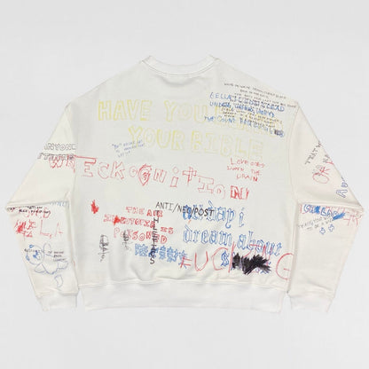 Yeezy Season 5 Scribbled Adidas Crewneck By ERD