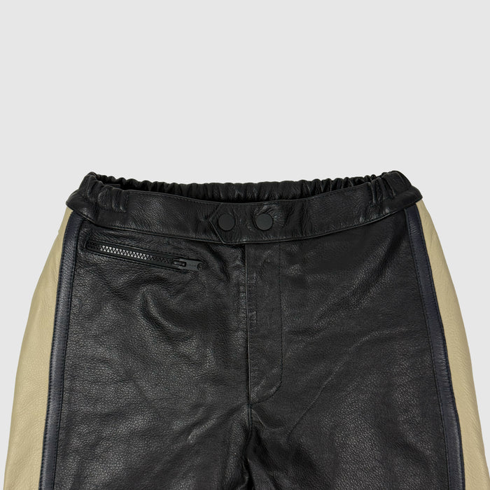 Yeezy Season 5 Unreleased Leather Biker Pants In Ink