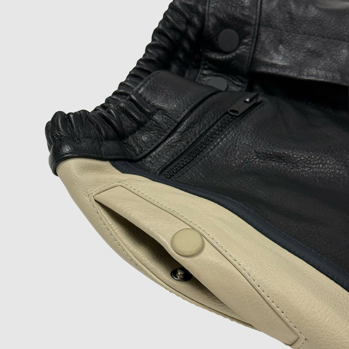 Yeezy Season 5 Unreleased Leather Biker Pants In Ink