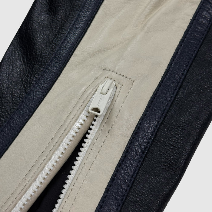 Yeezy Season 5 Unreleased Leather Biker Pants In Ink