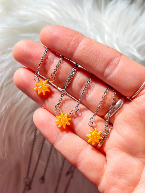 Yellow Lab-Opal Sun Choker Necklace