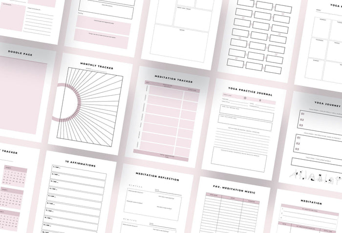 Ladystrategist Yoga Printable and Editable Journal Canva Template instagram canva templates social media templates etsy free canva templates