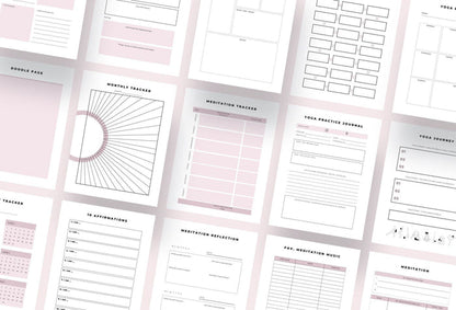 Ladystrategist Yoga Printable and Editable Journal Canva Template instagram canva templates social media templates etsy free canva templates