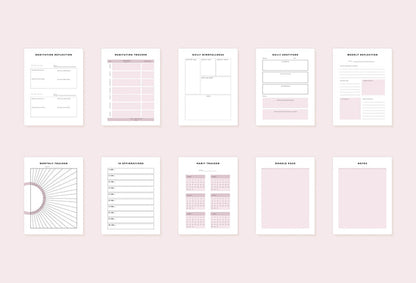 Ladystrategist Yoga Printable and Editable Journal Canva Template instagram canva templates social media templates etsy free canva templates