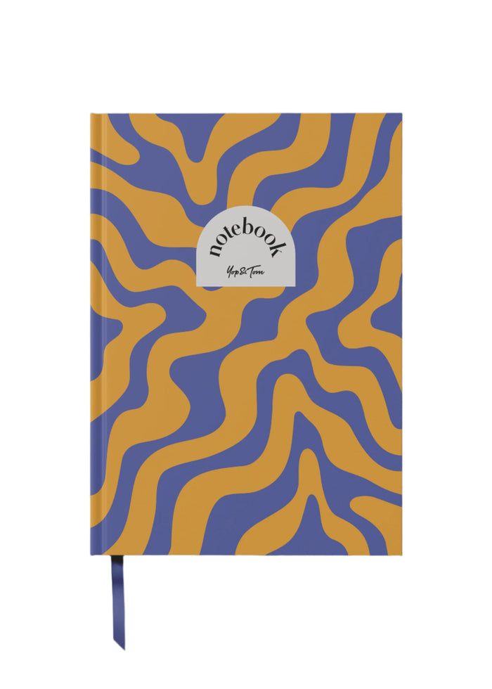 Yop & Tom Lined Notebook Hardback - Electric Maze