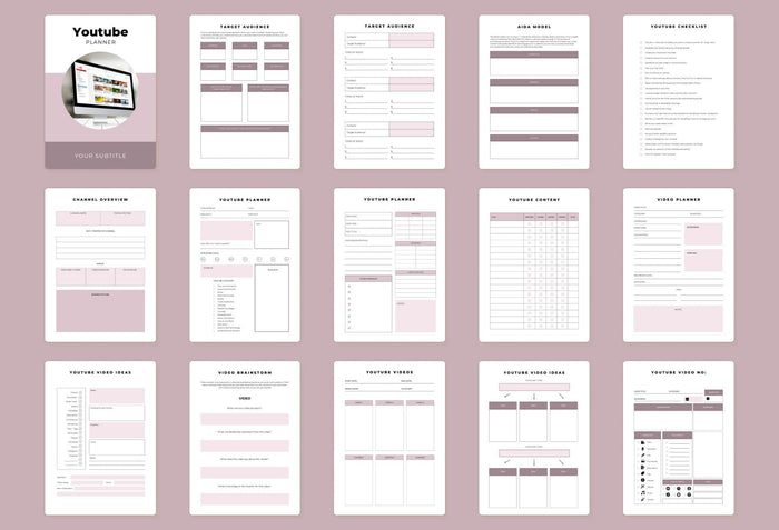 Ladystrategist Youtube Planner Canva Template instagram canva templates social media templates etsy free canva templates
