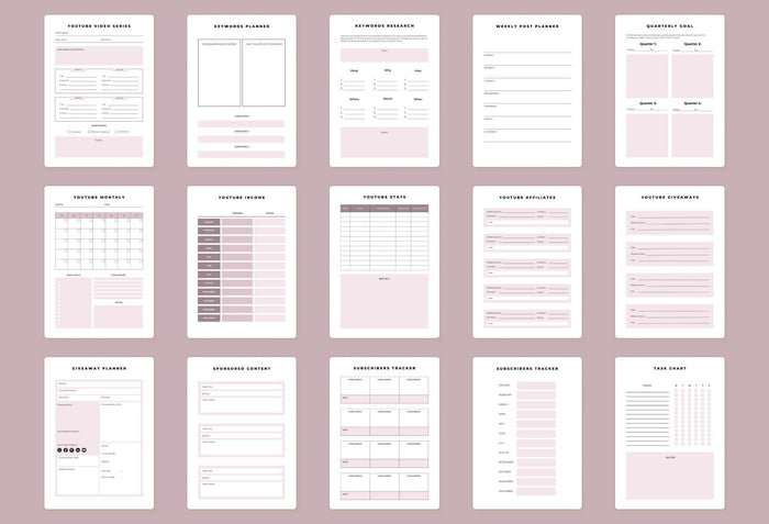 Ladystrategist Youtube Planner Canva Template instagram canva templates social media templates etsy free canva templates