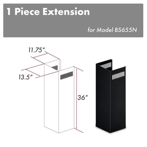 ZLINE 1-36 in. Chimney Extension for 9 ft. to 10 ft. Ceilings (1PCEXT-BS655N) main image.