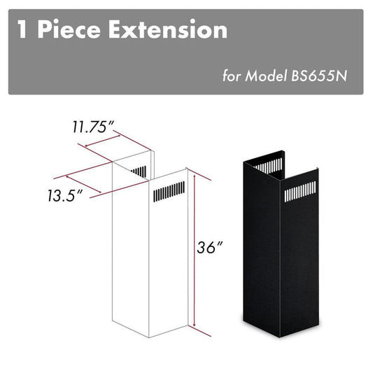 ZLINE 1-36 in. Chimney Extension for 9 ft. to 10 ft. Ceilings (1PCEXT-BS655N) main image.