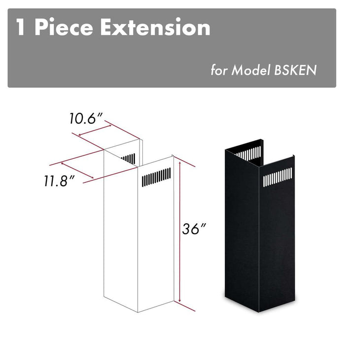 ZLINE 1-36 in. Chimney Extension for 9 ft. to 10 ft. Ceilings (1PCEXT-BSKEN) main image.