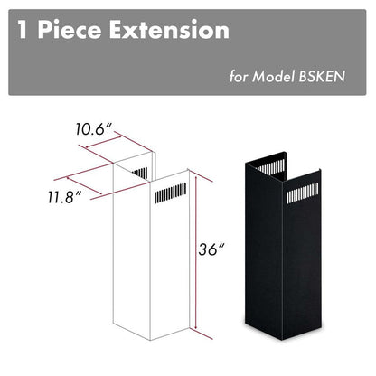 ZLINE 1-36 in. Chimney Extension for 9 ft. to 10 ft. Ceilings (1PCEXT-BSKEN) main image.