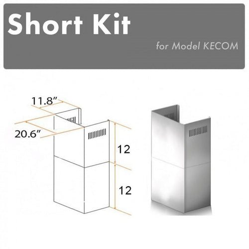 ZLINE 2-12 in. Short Chimney Pieces for 7 ft. to 8 ft. Ceilings (SK-KECOM) main image.