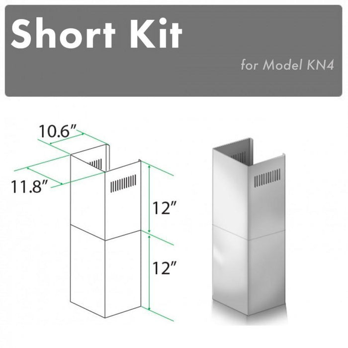 ZLINE 2-12 in. Short Chimney Pieces for 7 ft. to 8 ft. Ceilings (SK-KN/KN4) main image.