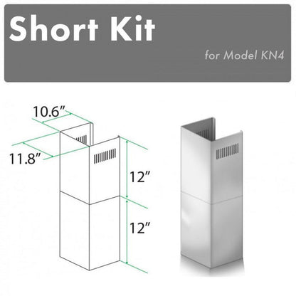 ZLINE 2-12 in. Short Chimney Pieces for 7 ft. to 8 ft. Ceilings (SK-KN/KN4) main image.