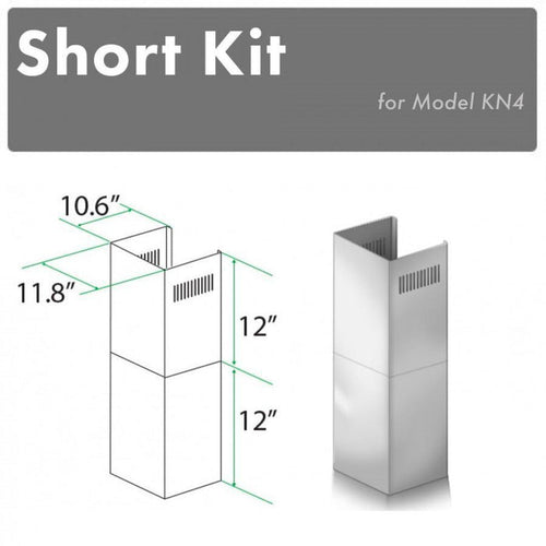 ZLINE 2-12 in. Short Chimney Pieces for 7 ft. to 8 ft. Ceilings (SK-KN/KN4) main image.