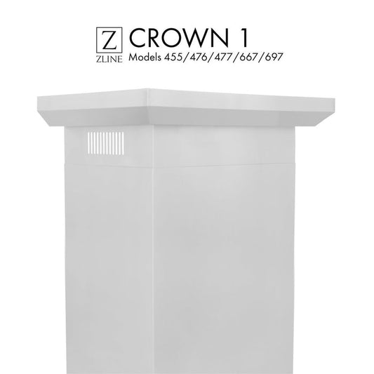 ZLINE Crown Molding 1 For Wall Range Hood (CM1-455/476/477/667/697) main image.