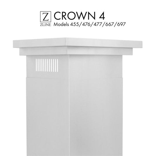 ZLINE Crown Molding 4 For Wall Range Hood (CM4-455/476/477/667/697) main image.