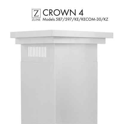 ZLINE Crown Molding 4 For Wall Range Hood (CM4-587/597/KE/KECOM-30/KZ) main image.