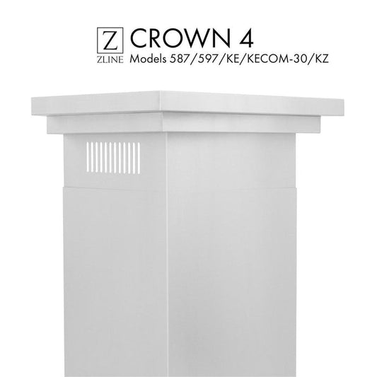 ZLINE Crown Molding 4 For Wall Range Hood (CM4-587/597/KE/KECOM-30/KZ) main image.