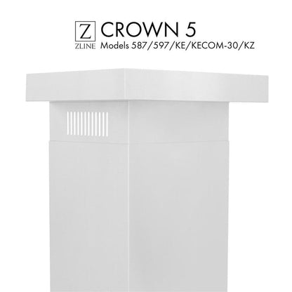ZLINE Crown Molding #5 For Wall Range Hood (CM5-587/597/KE/KECOM-30/KZ) main image.
