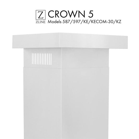 ZLINE Crown Molding #5 For Wall Range Hood (CM5-587/597/KE/KECOM-30/KZ) main image.