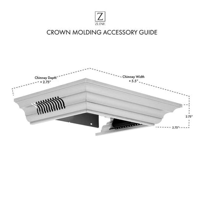 ZLINE Crown Molding in Stainless Steel with Built-in Bluetooth Speakers (CM6-BT-KN/KN4)
