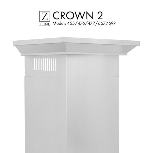 ZLINE Crown Molding Profile 2 for Wall Mount Range Hood (CM2-455/476/477/667/697) main image.