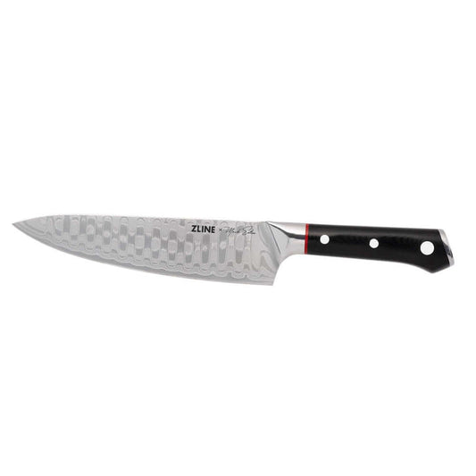ZLINE Mark Estee 8 in. Professional Japanese Damascus Steel Chef Knife (KCKT-ME-JD) main image.