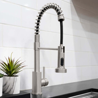 ZLINE Palisades Pull Down Spring Spray Wand Kitchen Faucet in Brushed Nickel (RBCN2-KF-BN)