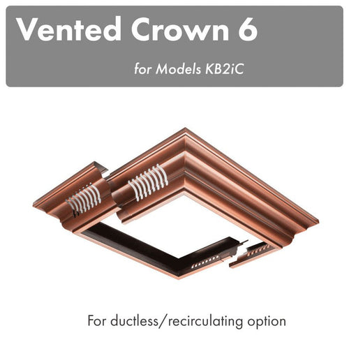 ZLINE Vented Crown Molding Profile 6 for Island Mount Range Hood (CM6V-KB2iC) main image.