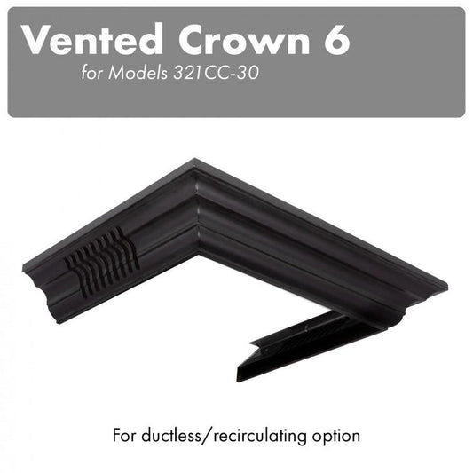 ZLINE Vented Crown Molding Profile 6 For Wall Mount Range Hood (CM6V-300C) main image.